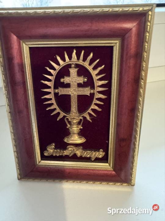 Św Krzyż hostia pamiątka z czasów PRL Vintage Pozostałe Częstochowa