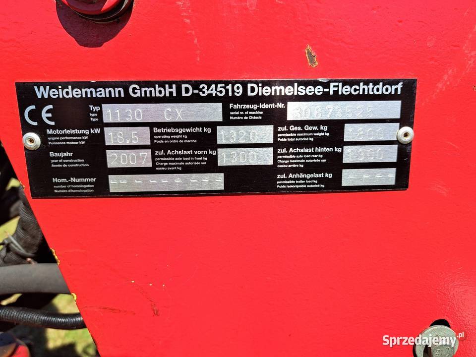 WEIDEMANN 1130 CX30 miniładowarka przegubowa Weidemann Ładowarki rolnicze Ładowarki rolnicze wielkopolskie