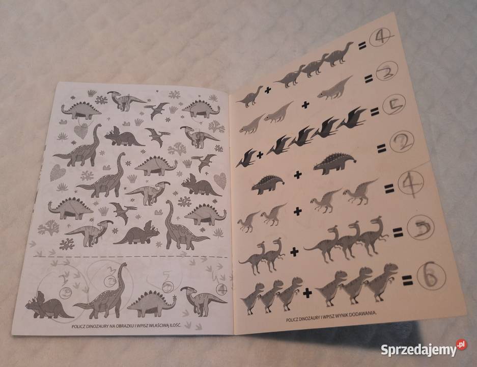 Activity Book ćwiczeń zadań łamigłówki dinozaury