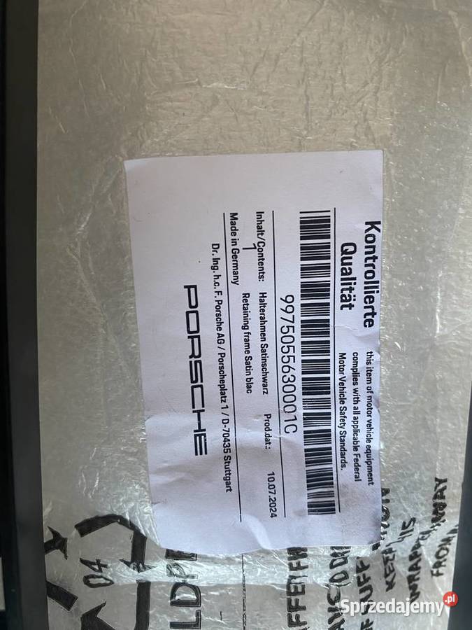 Kratka zderzaka Porsche 911 997 99750556300 01C Zderzaki Kraków