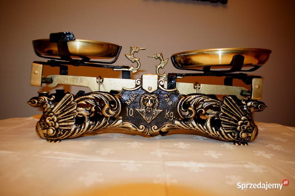 Stara waga szalkowa MAR FAB 10 1928 r Antyki Warszawa