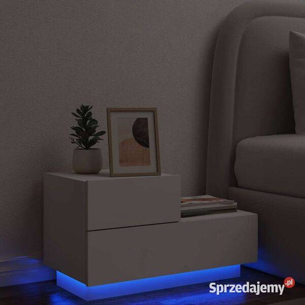 vidaXL Szafka nocna z oświetleniem LED biała Warszawa
