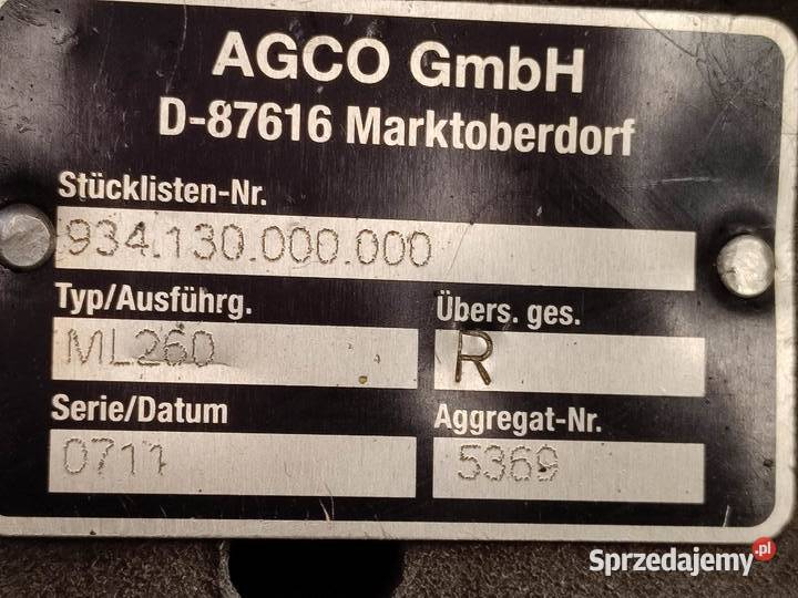 Skrzynia biegów Vario ML260 roczna gwarancja