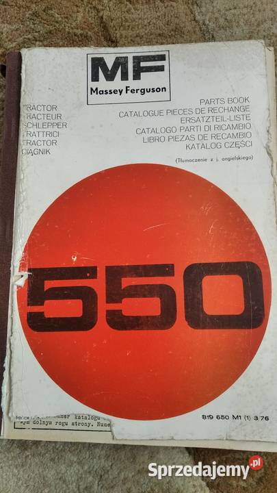 Katalog części ciągnika Ursus MF 550 Massey Lublin