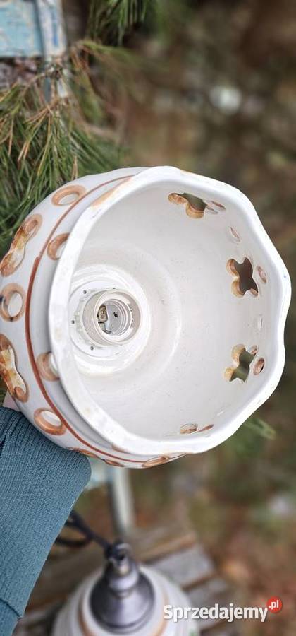 Lampa wiszaca ceramiczna ręcznie malowana Antyki, Sztuka, Kolekcje