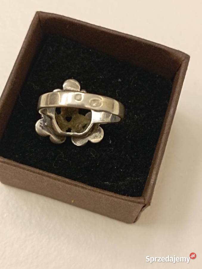 Pierścionek srebrny niezapominajki Radom