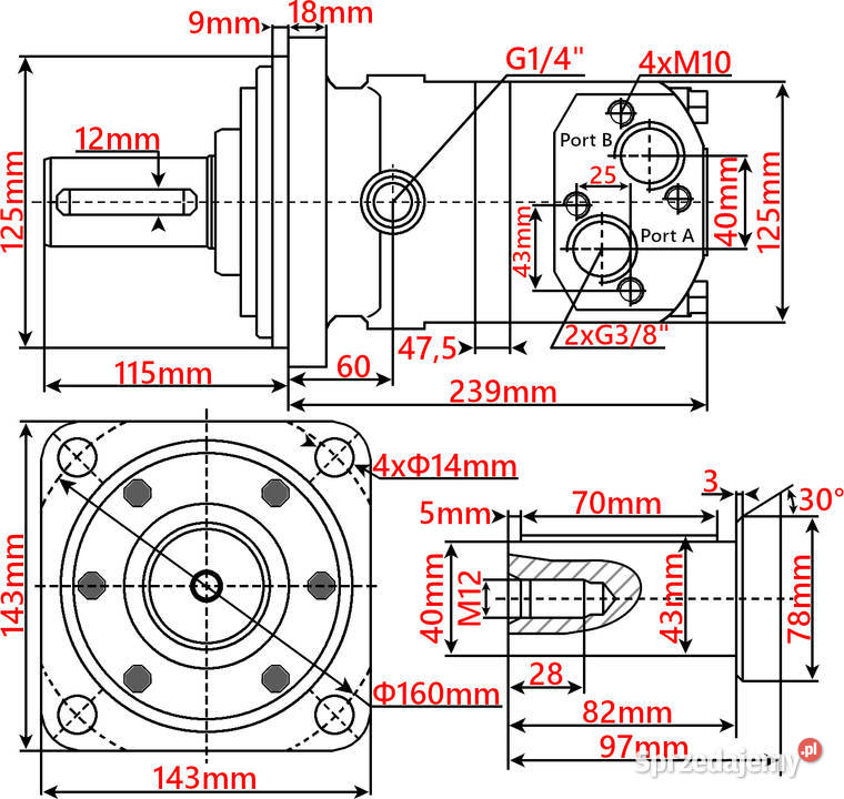 Silnik Hydrauliczny BM6 BMT OMT 630 3 ALSG4 GR4 kujawsko-pomorskie Solec Kujawski sprzedam