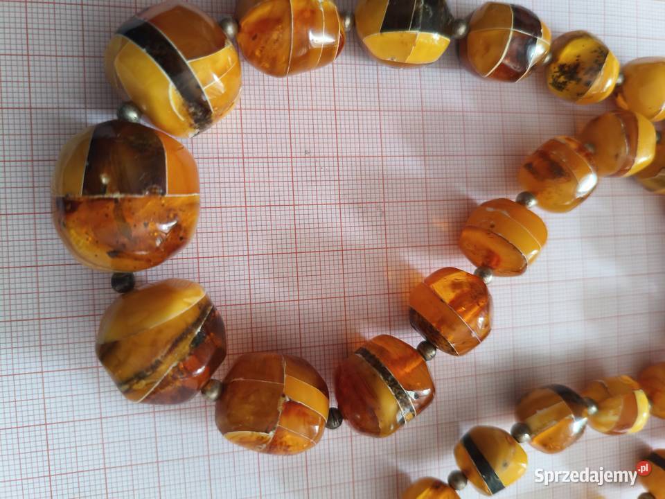 Naszyjnik Bursztyn Vintage