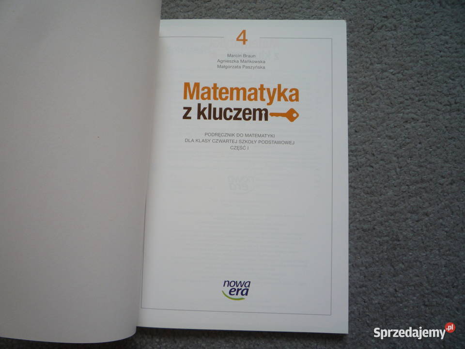 Nowy Podręcznik Matematyka z kluczem Klasa 4 Podręczniki sprzedam