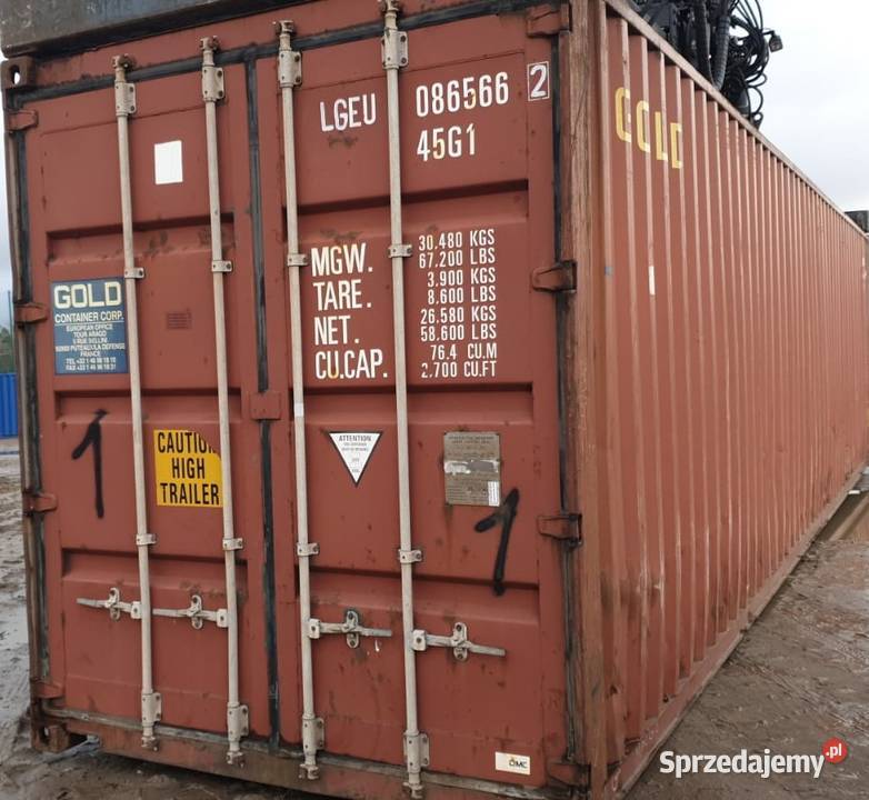 Kontenery morskie magazynowe 40 HC Używane Banino