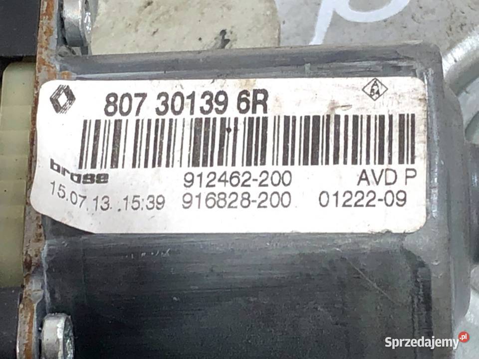 PODNOŚNIK SZYBY PRAWY PRZÓD RENAULT MEGANE III