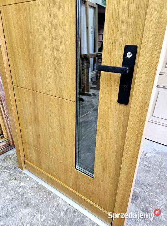 Drzwi DŁUGOSZ zewnętrzne nowoczesne drewniane łódzkie Sieradz