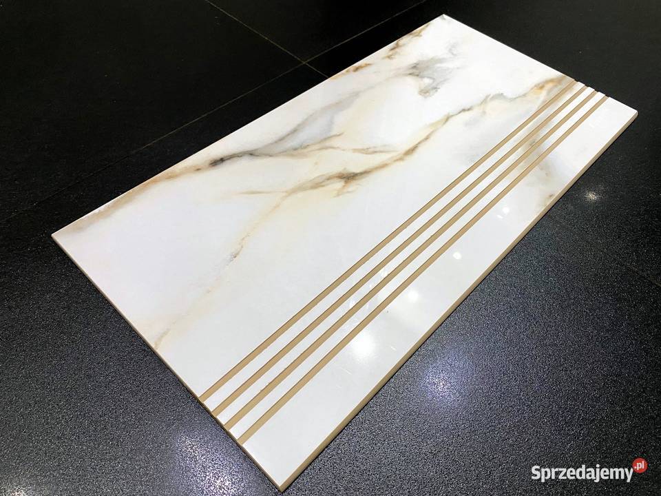 Marmur na schodach CALACATTA 30x60 WYSOKI POŁYSK Łask sprzedam