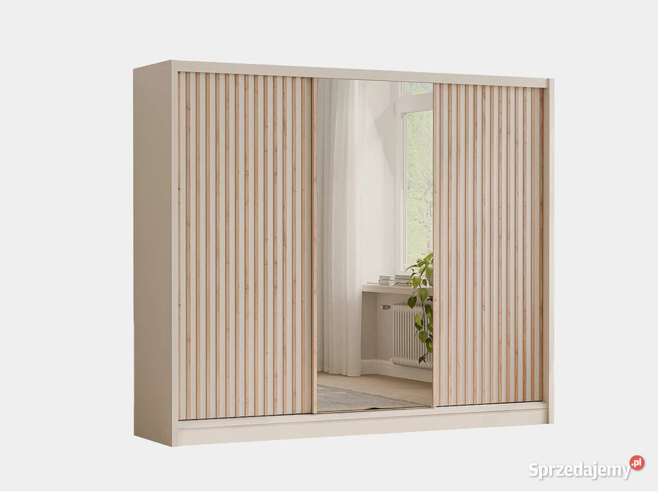 Szafa przesuwna London 250x215x61 lamele lustro Wieruszów
