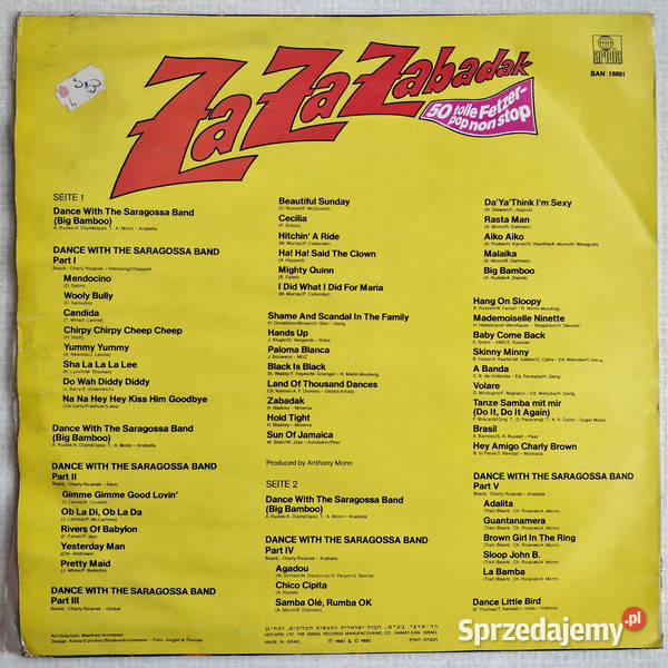 Saragossa Band Dance With The Saragossa Band