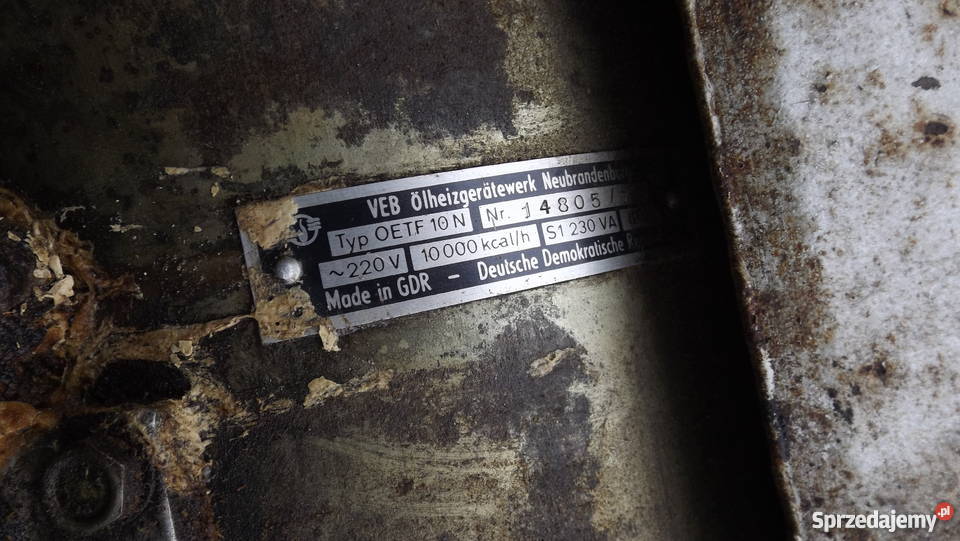 Stara nagrzewnica olejowa DDR z Prlu SPRAWNA Grodziczno