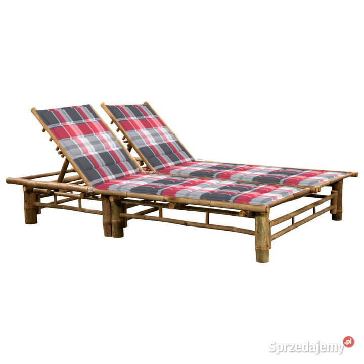 2osobowy leżak z poduszkami bambusowy WM3063958