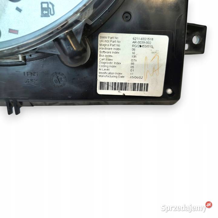LICZNIK ZEGARY 6921518 Mini Cooper R50 R52 R53 Chełm