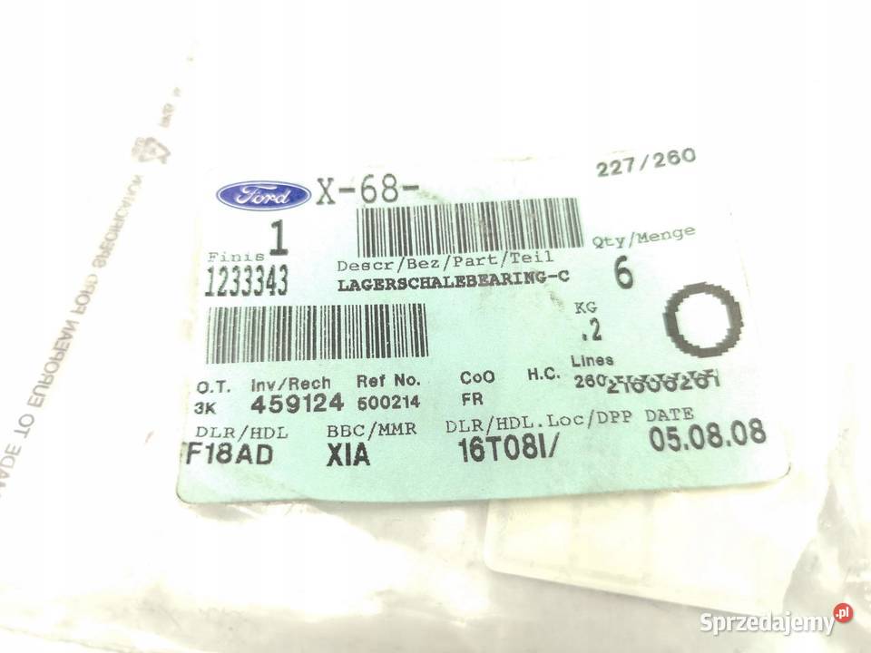 PIERŚCIENIE DYSTANSOWE WAŁU FORD MONDEO 07 20 D