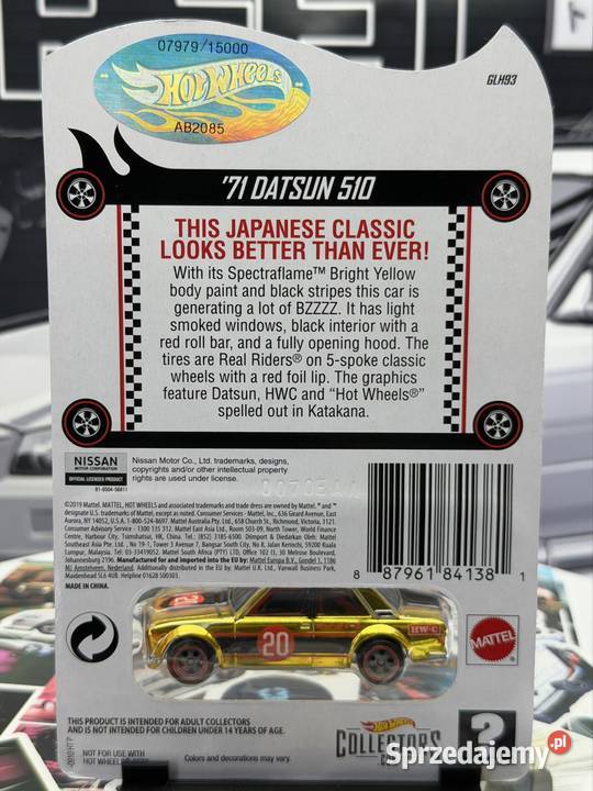 Hot Wheels RLC 71 Datsun 510 BOX 23 Wrocław