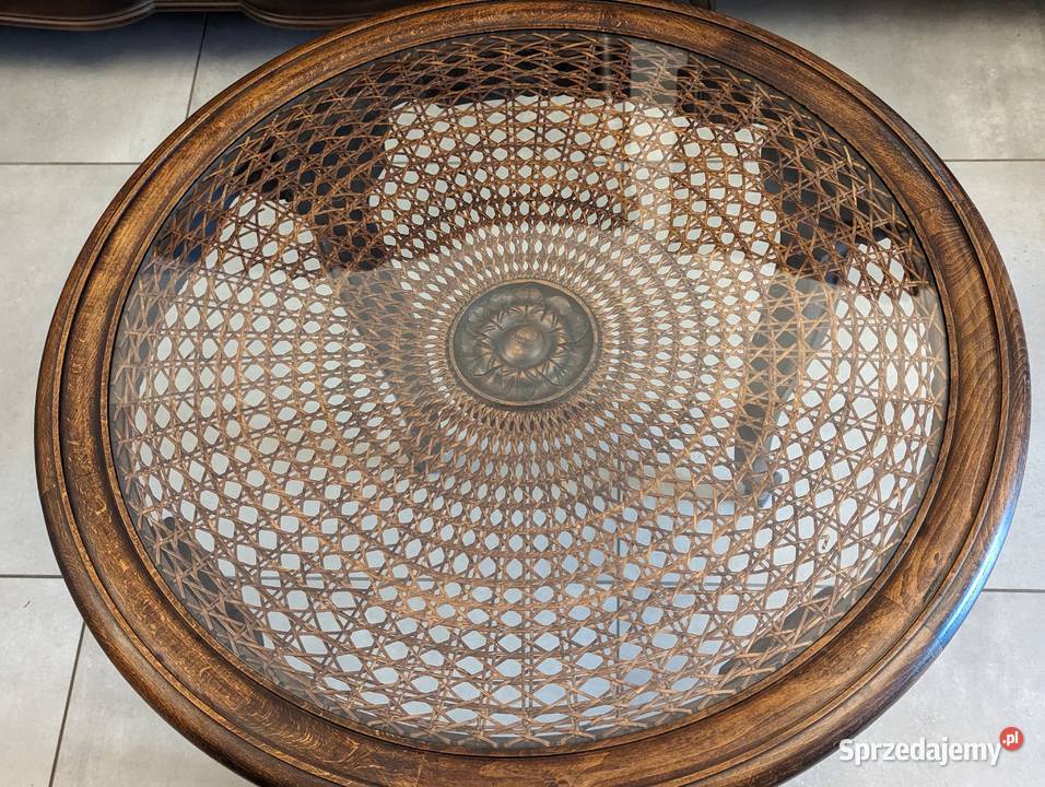 Wspaniały okrągły stolik ludwikowski dąbsklep Dąbrowa Górnicza
