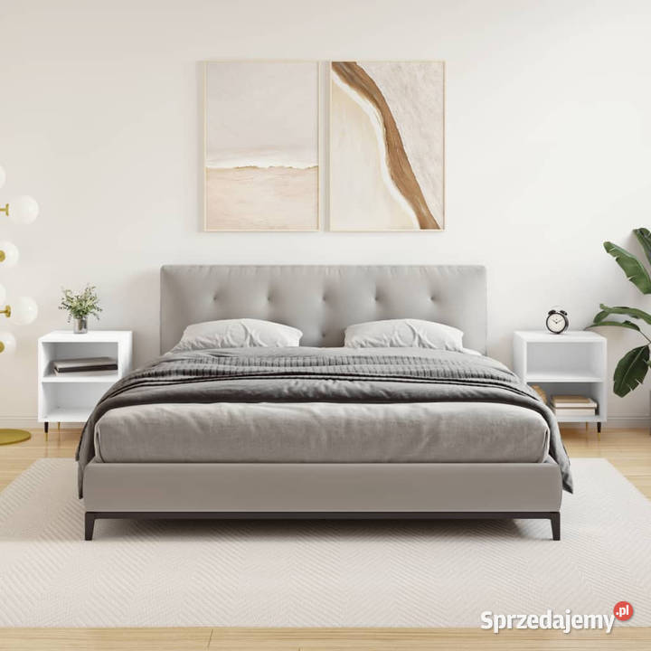 Szafki nocne 2 białe 40x30x50 materiał sprzedam