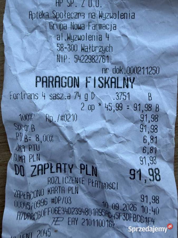 FORTRANS preparat do kolonoskopii Wałbrzych sprzedam