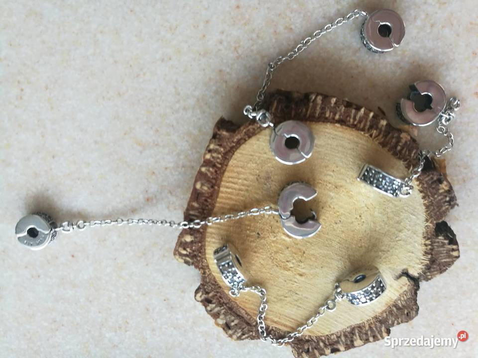 Pandora łańcuszek zabezpieczający Moments klips srebrne Pozostałe Warszawa