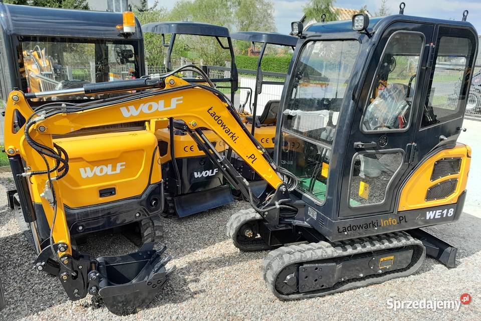 MINIKOPARKA WOLF WE18 Silnik KUBOTA LAIDONG Koparki śląskie Gliwice