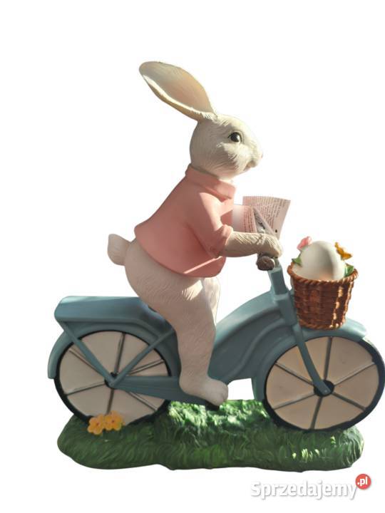 Zając Wielkanocny na rowerze biały Ropczyce