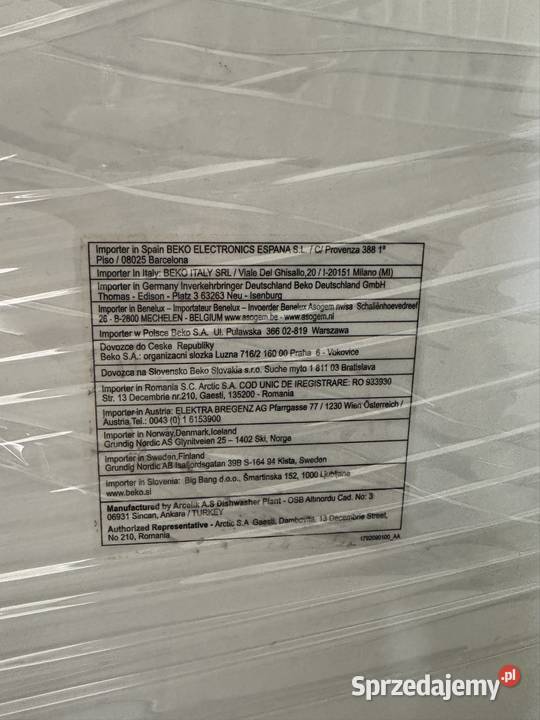 Sprzedam zmywarkę do zabudowy Beko 60l Mielec