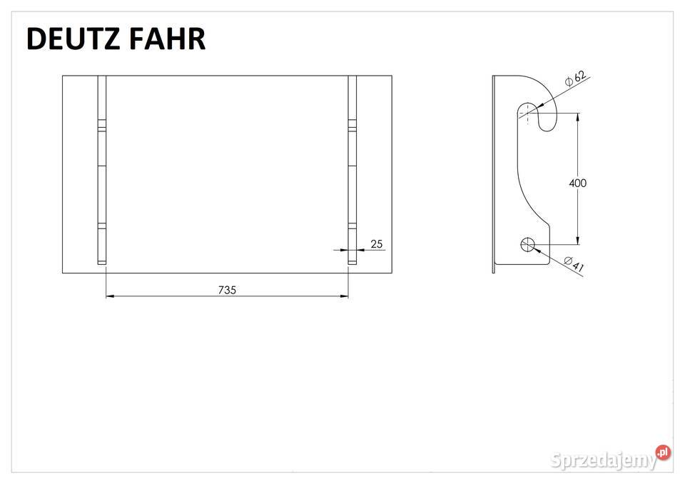SONAROL Przejściówka Adapter Redukcja DEUTZ FAHR śląskie Lubliniec