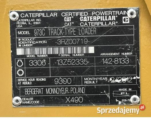 ŁADOWARKA GĄSIENICOWA MARKI CATERPILLAR 973C wielkopolskie