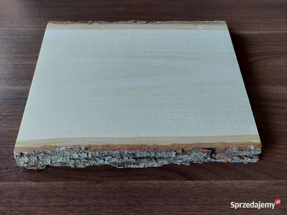 Deska lipowa z korą 30x175x25 rzeźba ikony Łódź
