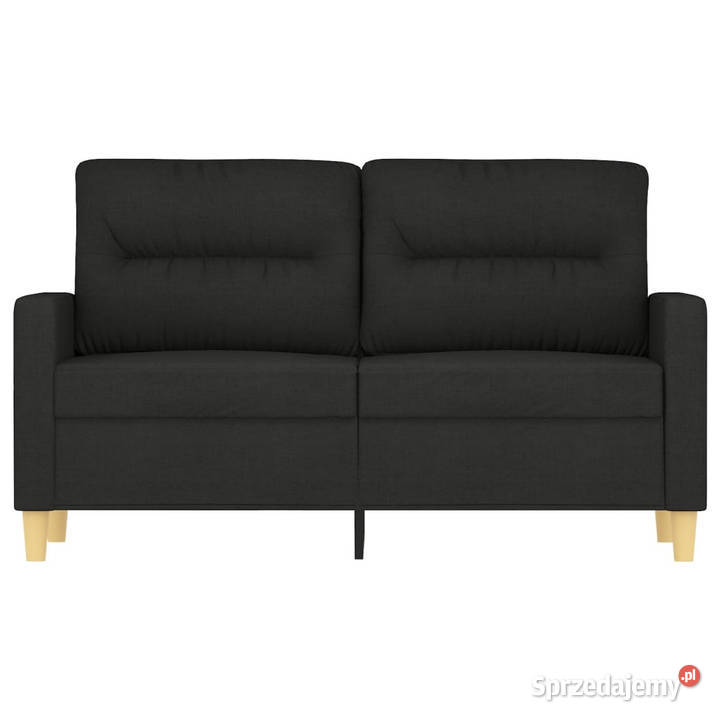 Sofa 2osobowa czarna 120 tapicerowana tkaniną Warszawa