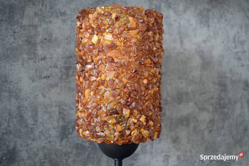 Ekskluzywne lampki stołowe nocne z bursztynem Gdańsk