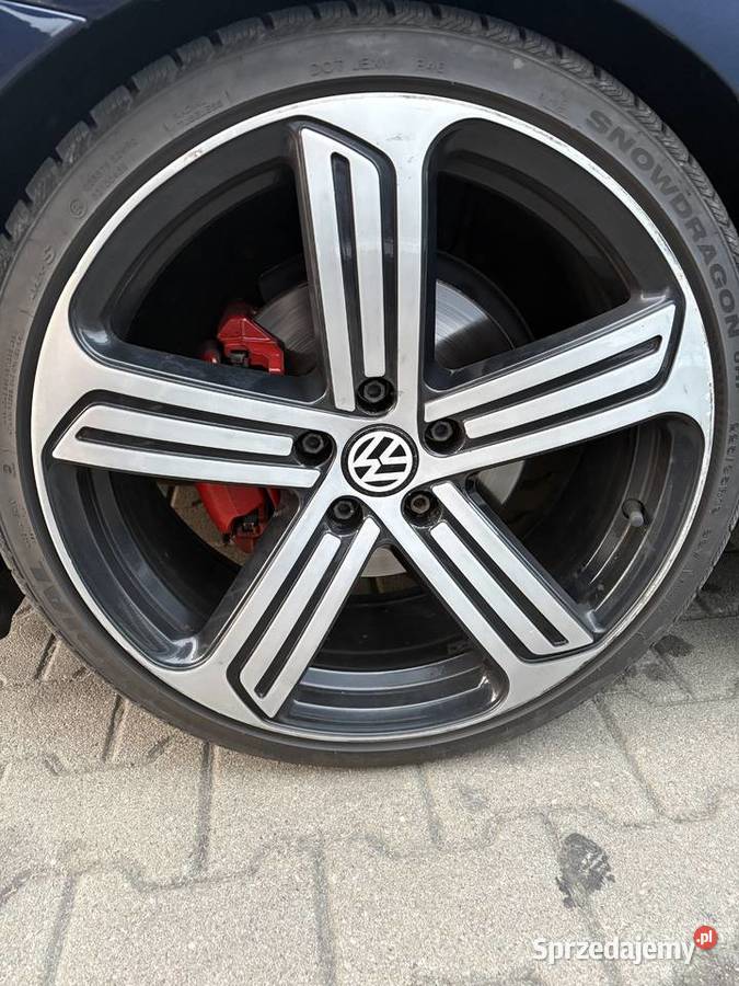Felgi aluminiowe opony zimowe 7mm stan rozstaw 5 Samochodowe Połajewo