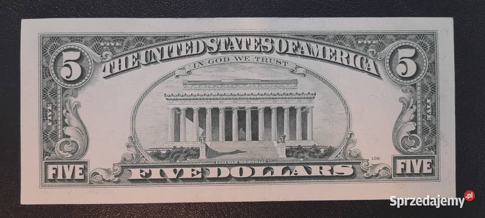 5 dolarów 1985 UNC Numizmatyka Warszawa