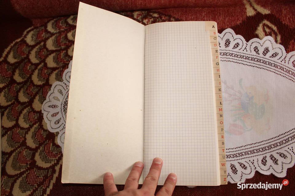 Książka kancelaryjna ze skorowidzem w kratkę PRL