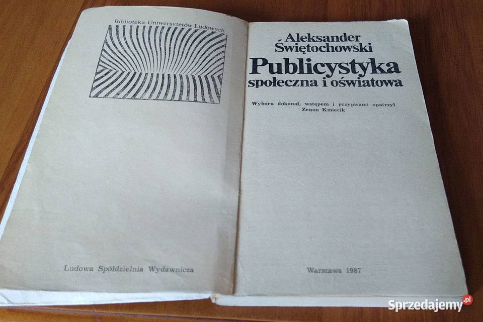 Publicystyka społeczna i oświatowa  Aleksander Gdańsk sprzedam
