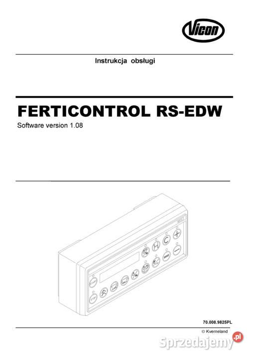 FERTICONTROL RS EDW vicon kverneland sterownik wielkopolskie Szamotuły sprzedam