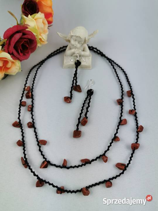 Biżuteria frywolitkowa Wiśniowa