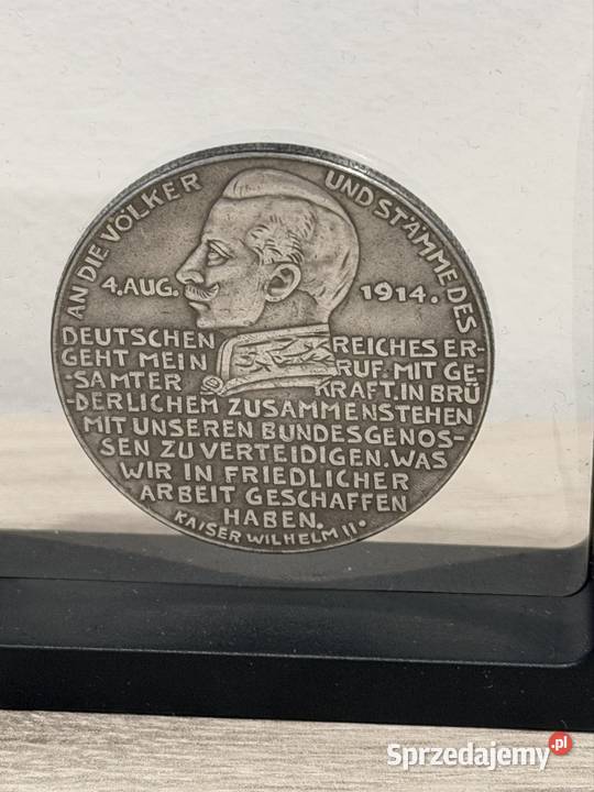 Okazja Srebny Medal Wilhelma II Numizmatyka lubuskie Cybinka sprzedam