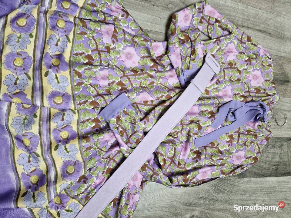 Sukienka Wu side Pasek Uni Xs S M L XL 2Xl długi Żywiec