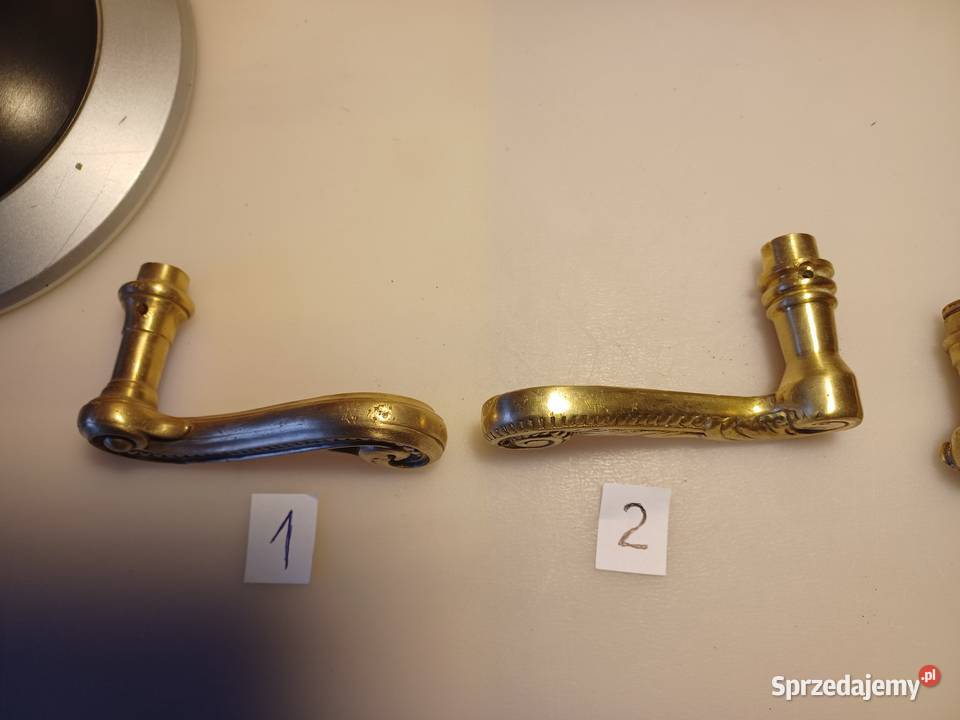 Duża klamka mosiężna do drzwi sprzedam