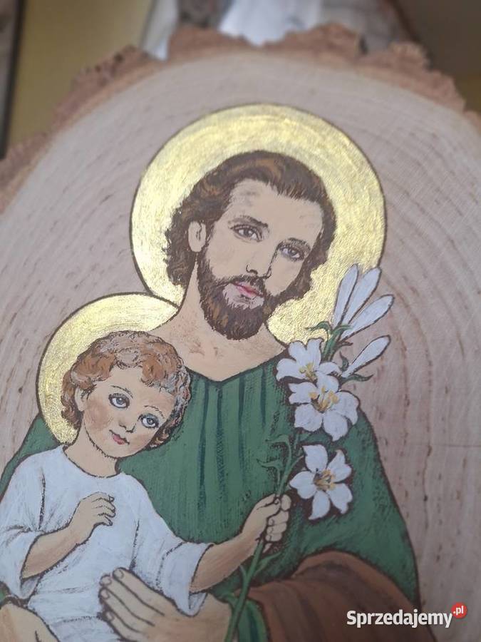Obraz malowany ręcznie Św Józef Strzyżów