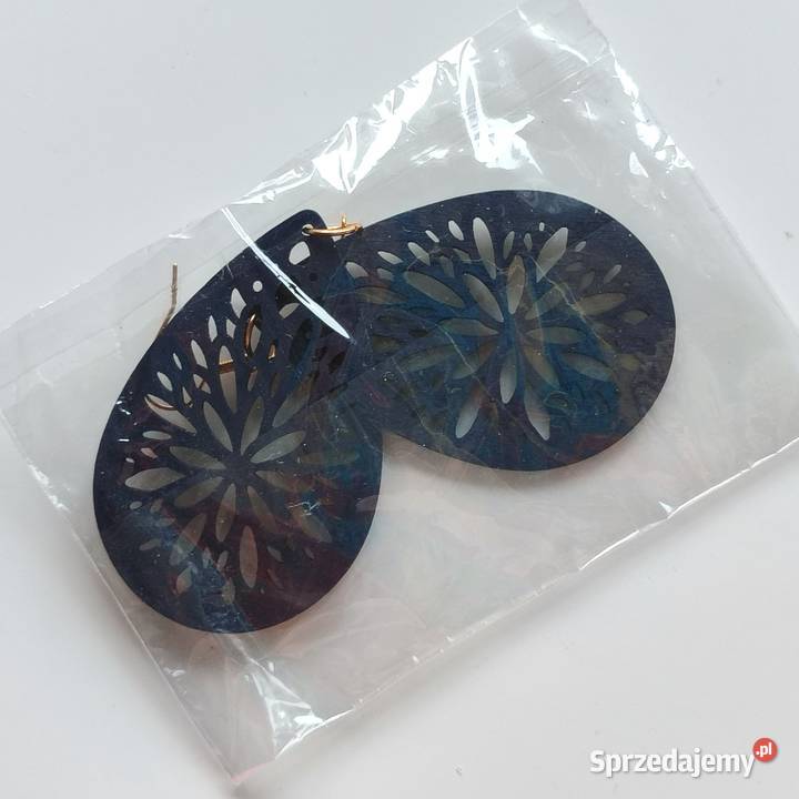 Nowe kolczyki drewniane kropelki Katowice sprzedam