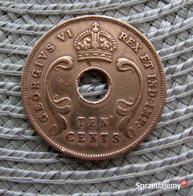 Brytyjsa Afryka Wschodnia 10 Cent 1943r wielkopolskie Kalisz sprzedam