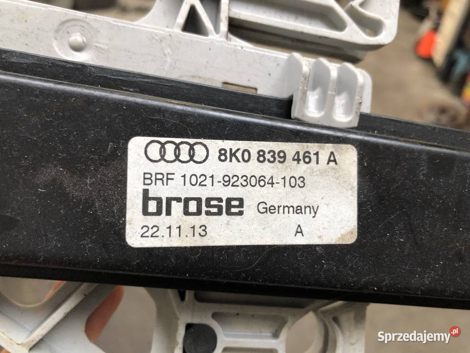 PODNOŚNIK SZYBY TYŁ LEWY AUDI A4 B8