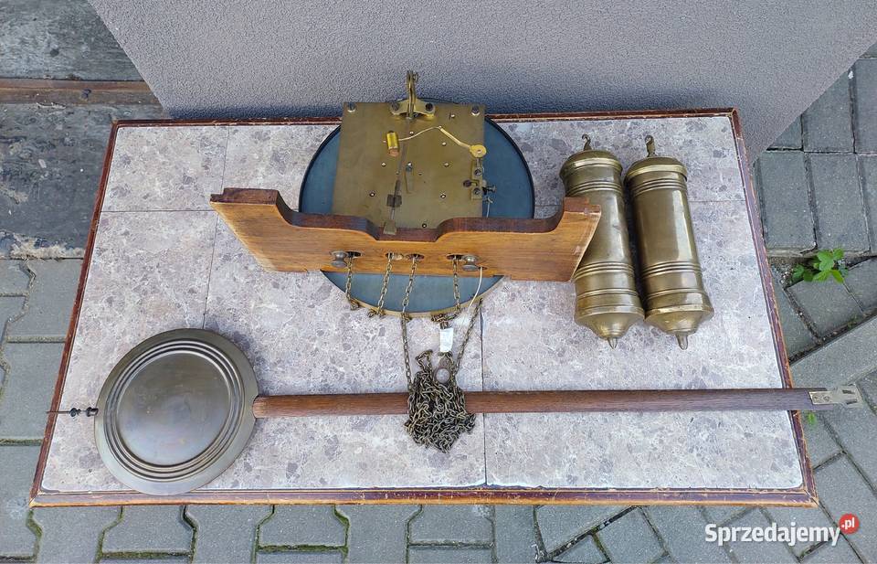 85 Stary zegar podłogowy secesja otwarty stojący Tczew